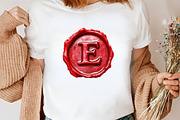 Red Wax Letter Stamp Clipart, an Illustration by Canvas Craft (Thumbnail 6 of 9)