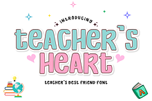 Teacher’s Heart - Hand-Drawn Font