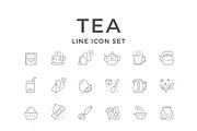 Set line icons of tea, an Outline Icon by motorama (Thumbnail 1 of 2)