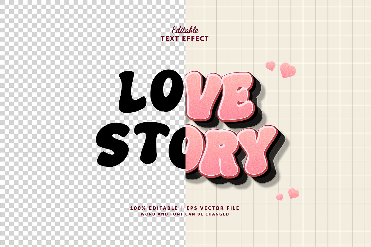 Text Effect Love Story, a Layer Style Add-On by Navy Graphic (Photo 2 of 2)