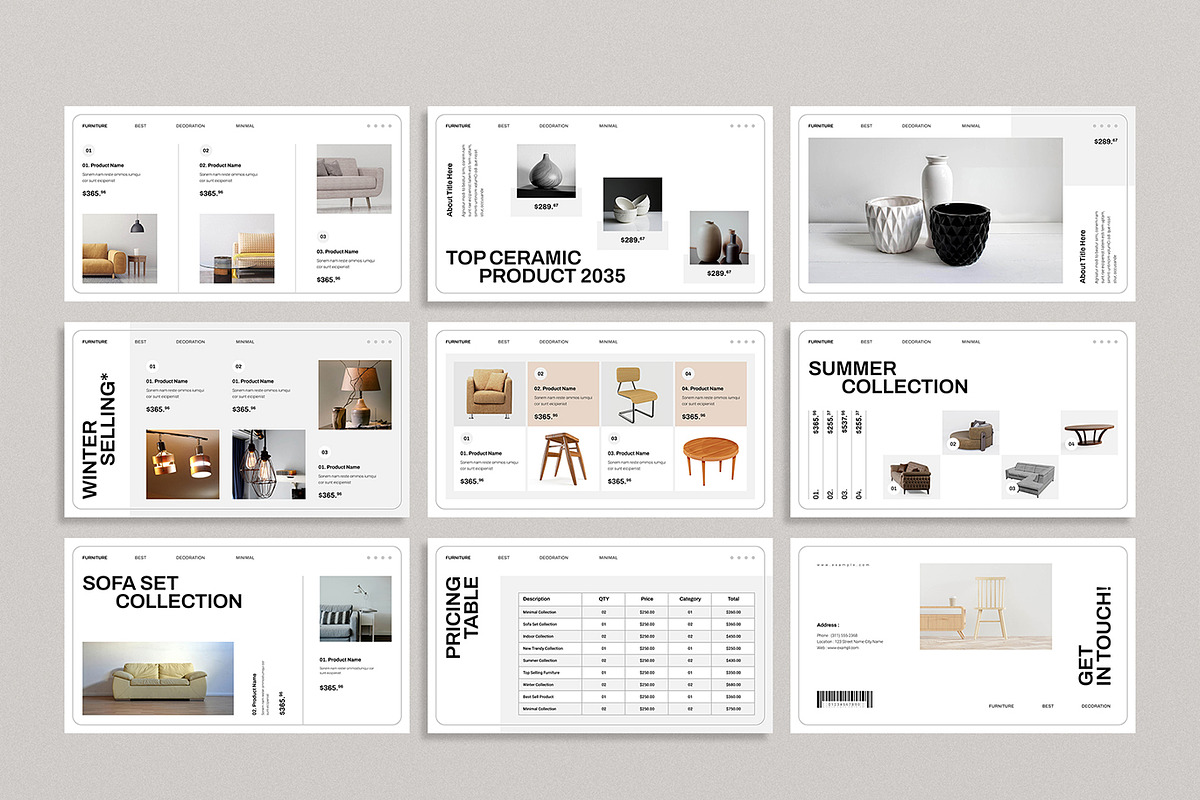 Minimal Furniture Catalog Template, a Presentation Template by Spark_Creative (Photo 6 of 6)