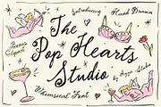 Pop Hearts Studio Whimsical Font, a Handwritten Font by Ayya Studio (Thumbnail 1 of 12)