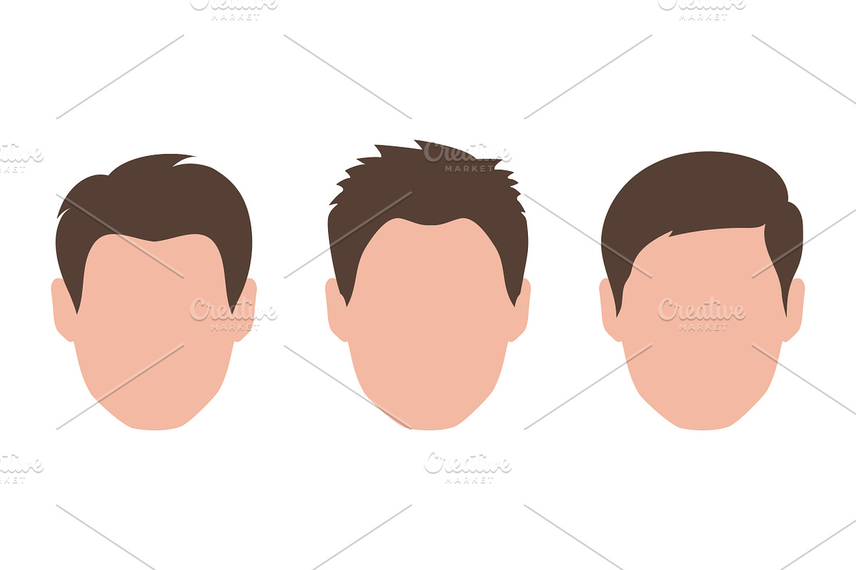 Different Haircut Men Set, a Person Illustration by PsychocheArt (Photo 2 of 5)