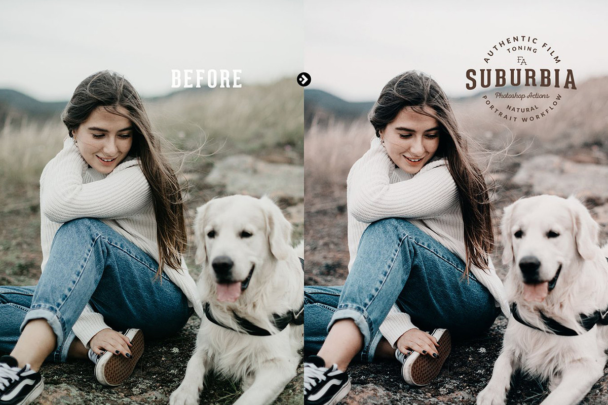 Suburbia Photoshop Actions, an Action Add-On by skybluecreative (Photo 2 of 7)