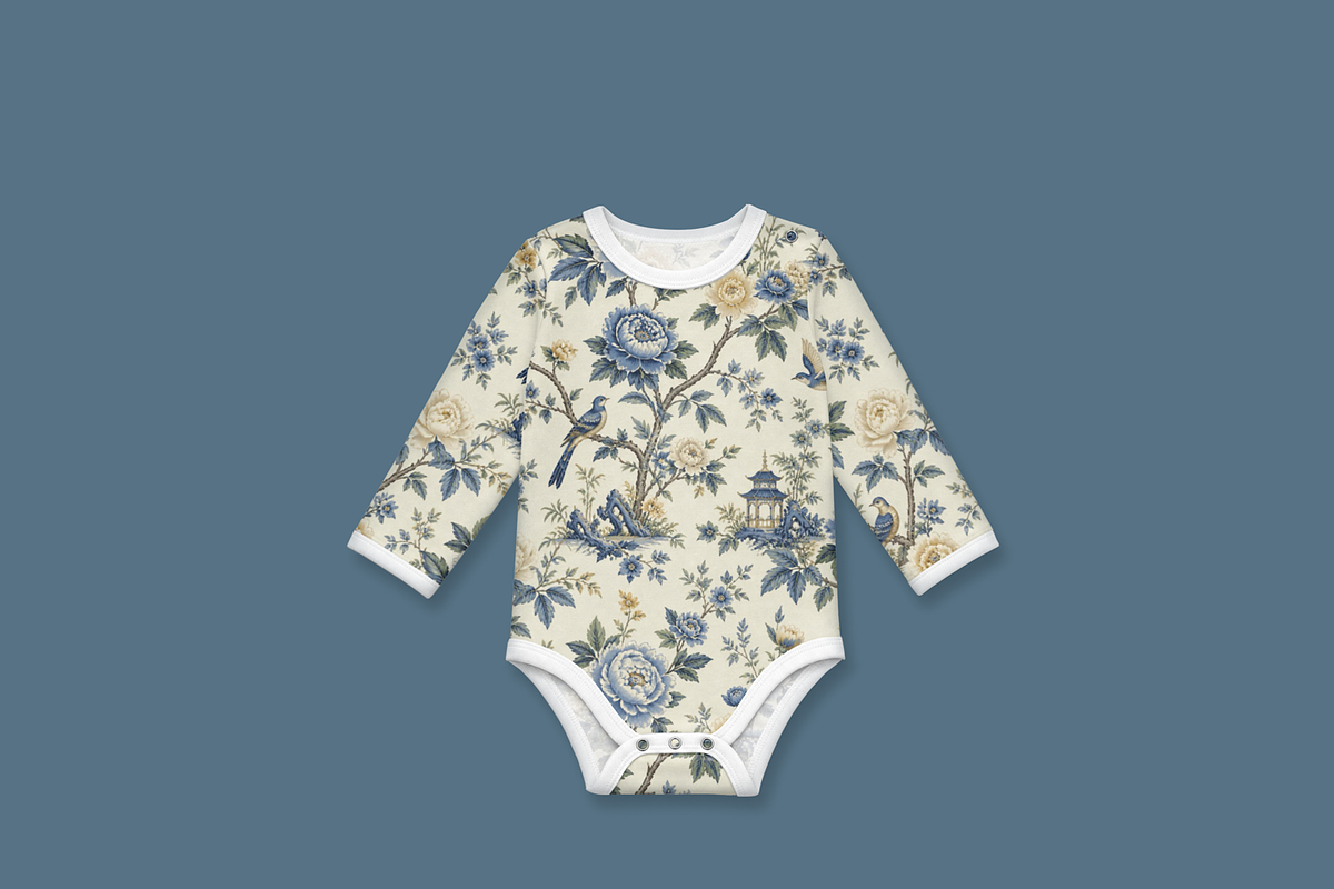 Blue Chinoiserie Seamless Pattern, a Pattern Graphic by elif (Photo 7 of 13)