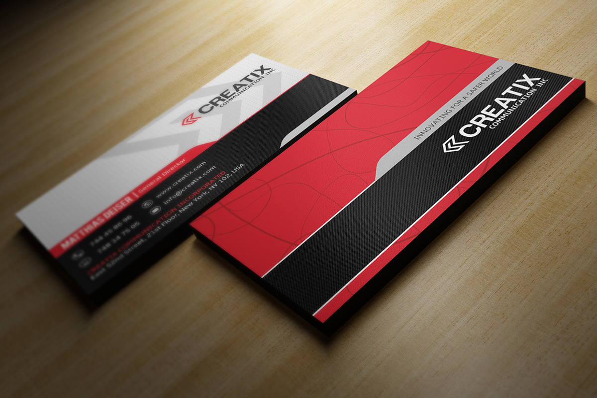 Red And Black Buisness Card, a Business Card Template by Marvel (Photo 1 of 3)