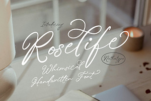 Roselife, a Handwritten Font by Nathatype