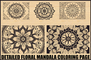 Intricate Mandala Coloring Pages Set, an Illustration by jahid234