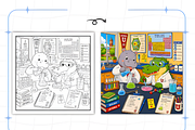 Adult Cozy University Days Coloring, a Decorative Illustration by Design Station (Thumbnail 4 of 7)