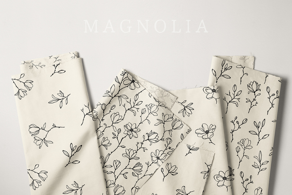 Magnolia - Patterns & Flowers, a Pattern Graphic by simpleblues