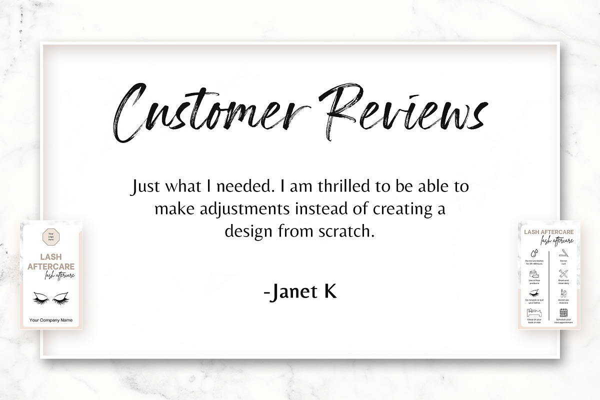 Lash Extensions Care Card Template, a Design Template by Snapybiz (Photo 6 of 10)