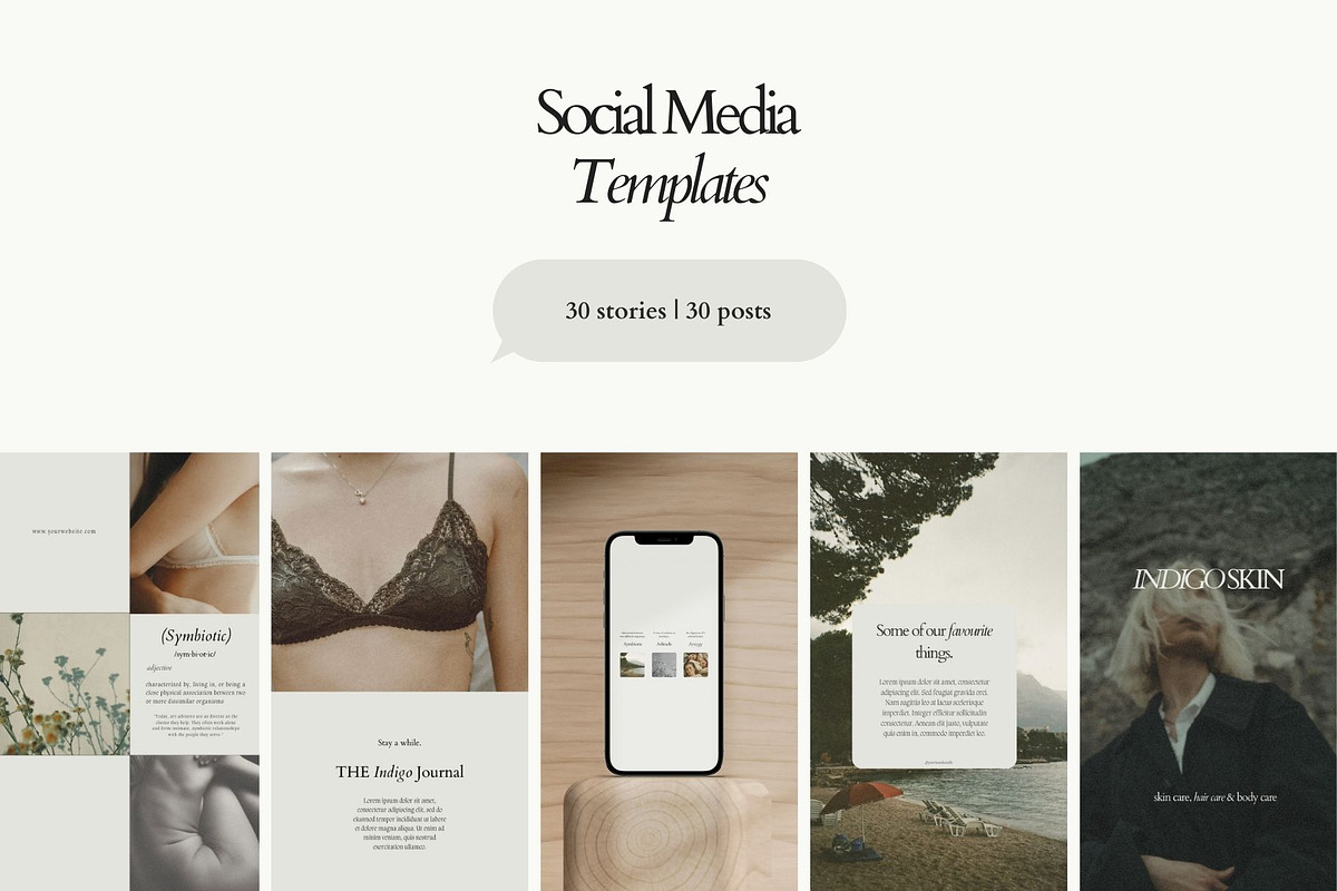 Femme Fatale Social Media Templates, a Social Media Template by Rational Mood (Photo 2 of 6)