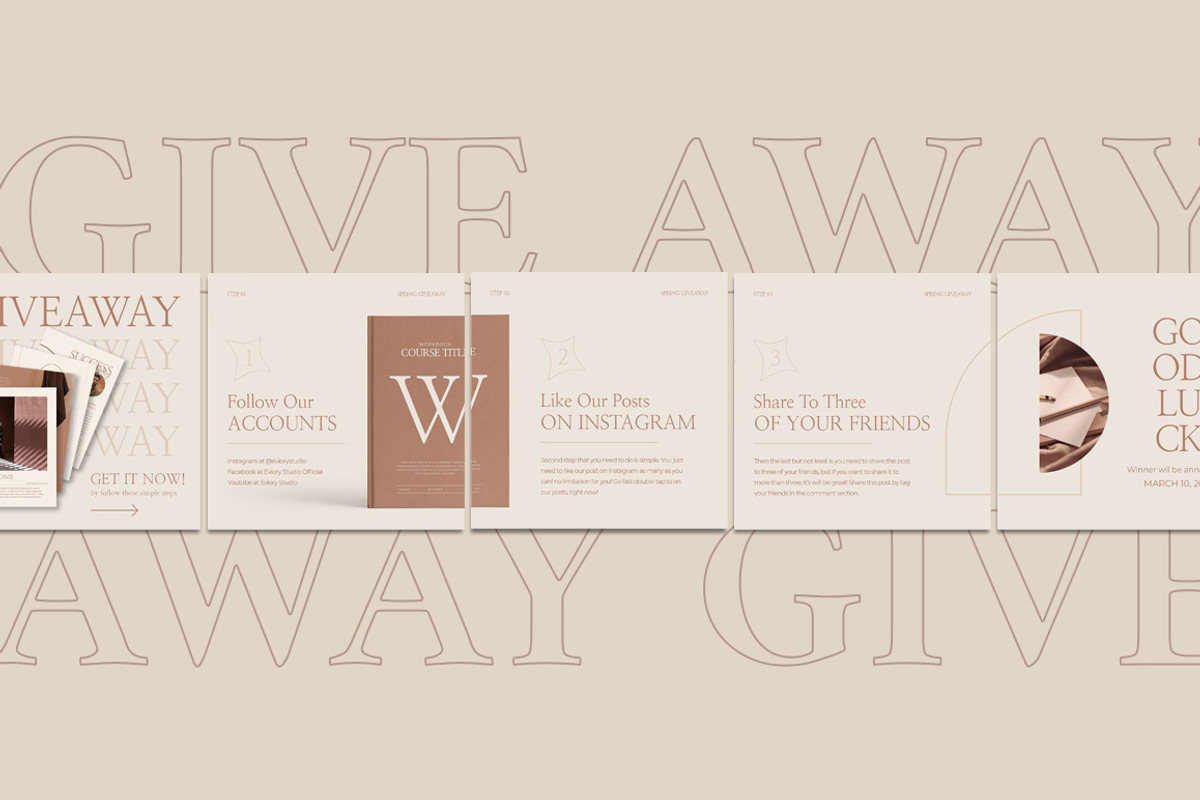 Neutral Carousel Instagram CANVA PS, a Social Media Template by Eviory