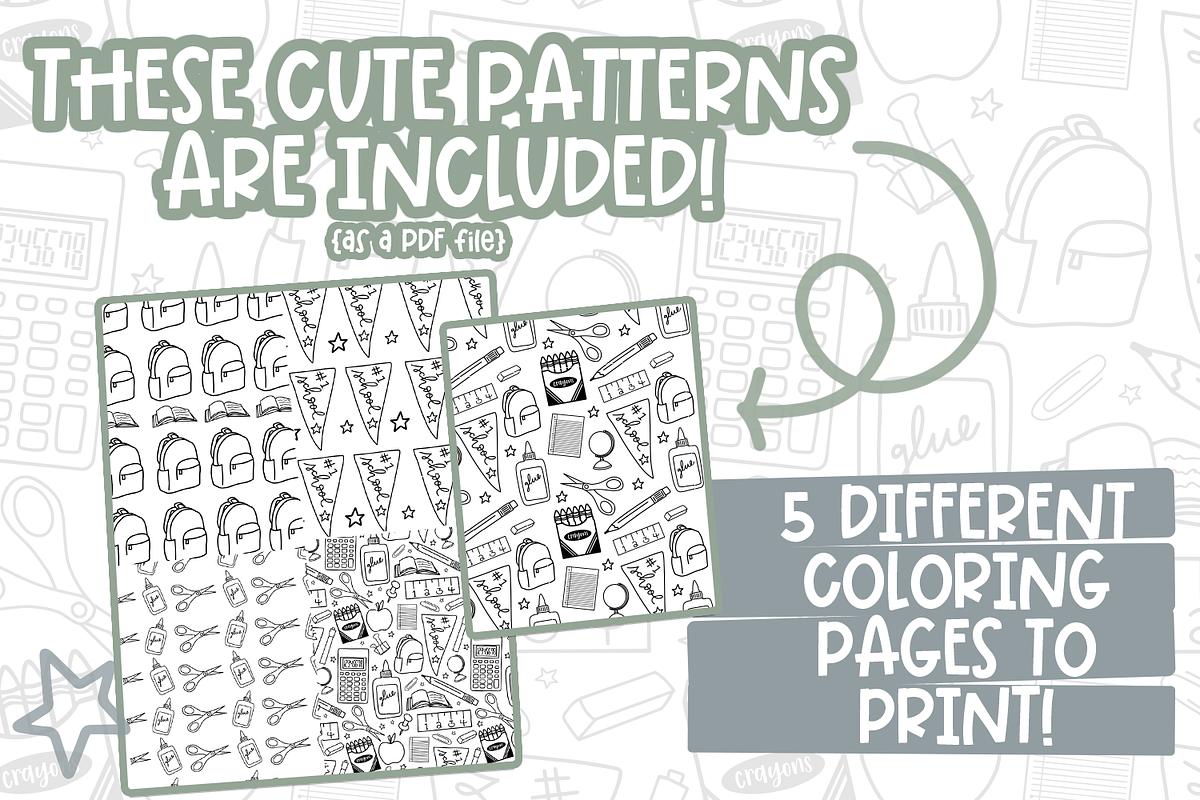 School Doodles Font | Hand Drawn, a Symbol Font by Dansie Design (Photo 2 of 4)