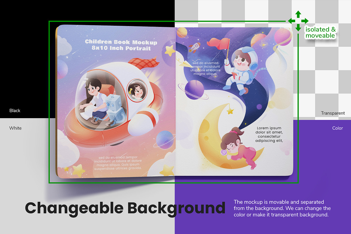 Children Book Mockup Set - 8x10 Inch, a Books & Magazine Mockup by Remnand Studio (Photo 6 of 12)