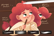 Illustration Brushes 2: Procreate, a Brush Add-On by Leonard Posavec (Thumbnail 4 of 8)