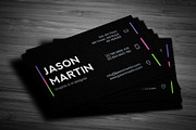 Dark Individual Business Card, a Business Card Template by bouncy (Thumbnail 3 of 4)