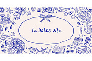 Dolce Vita, summer set + backgrounds, a Decorative Illustration by Good Studio (Thumbnail 15 of 28)