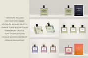 Glass Perfume Bottle Mockup, a Packaging Mockup by Zumrod (Thumbnail 1 of 9)