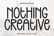 Nothing Creative | Script Font, a Script Font by Scratchones (Thumbnail 1 of 8)