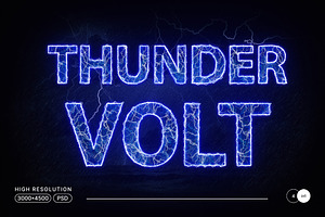 PSD Electric Editable Text Effect