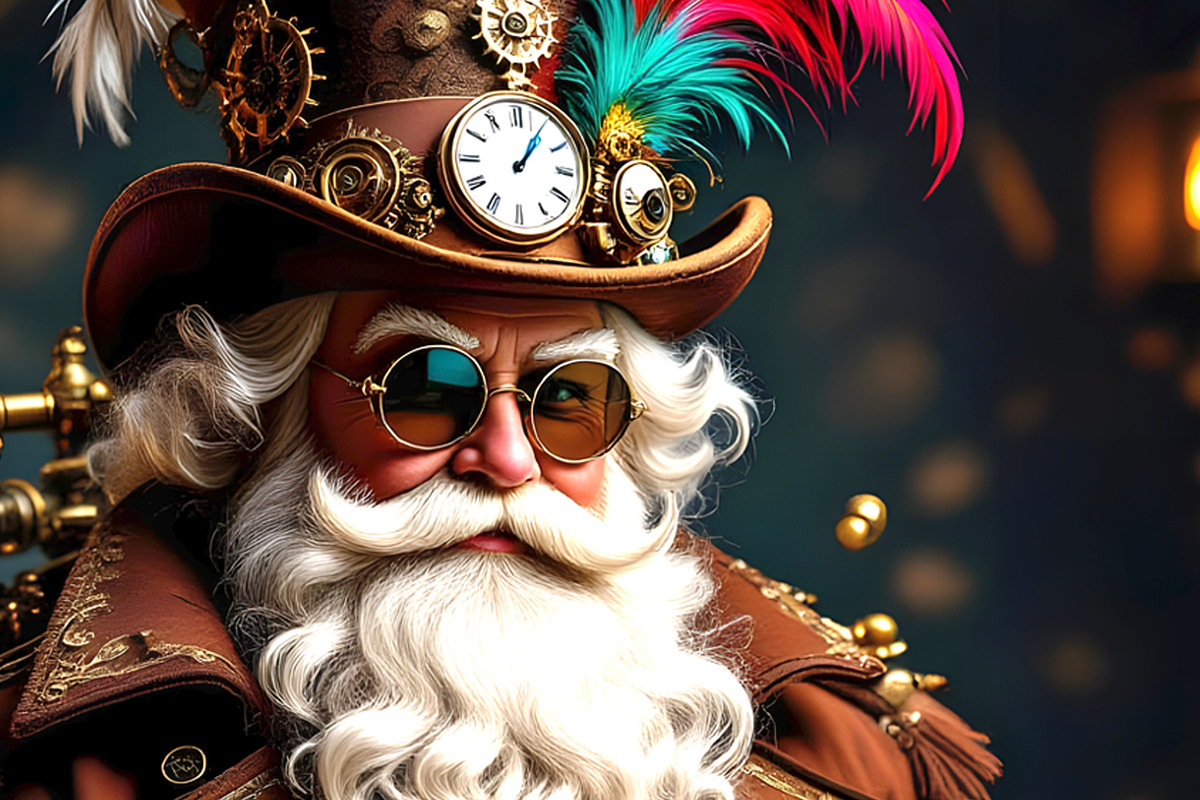 Steampunk Santa Claus, a Person Illustration by Sharon Schwalbe (Photo 1 of 2)