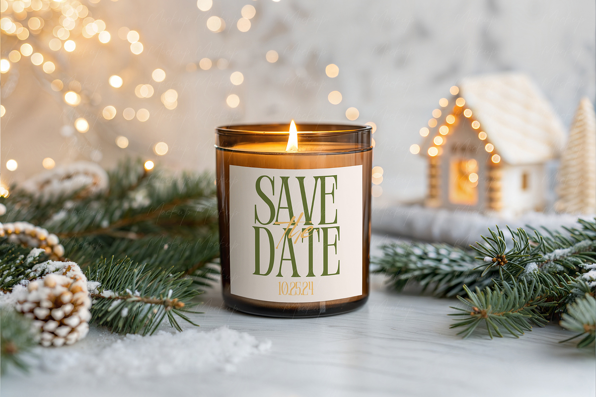 Christmas Amber Candle Glass Mockup, a Product Mockup by TatiMockup (Photo 4 of 5)