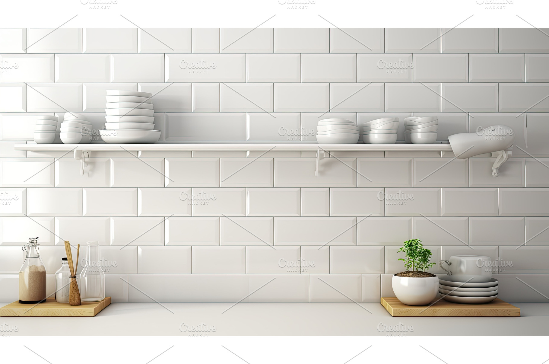bathroom subway tile white ai, an Architecture Photo by pikepicture