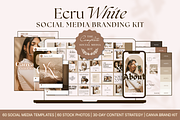 Ecru White Social Media Branding Kit, a Social Media Template by The Flossy Finch (Thumbnail 1 of 18)