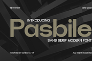 Pasbile - Sans Serif Modern Font, a Sans Serif Font by MaikoHatta (Thumbnail 1 of 8)