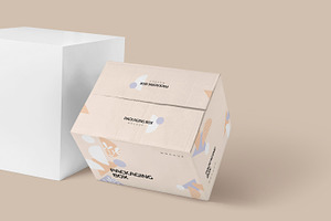 Rectangular Cardboard Box Mockups