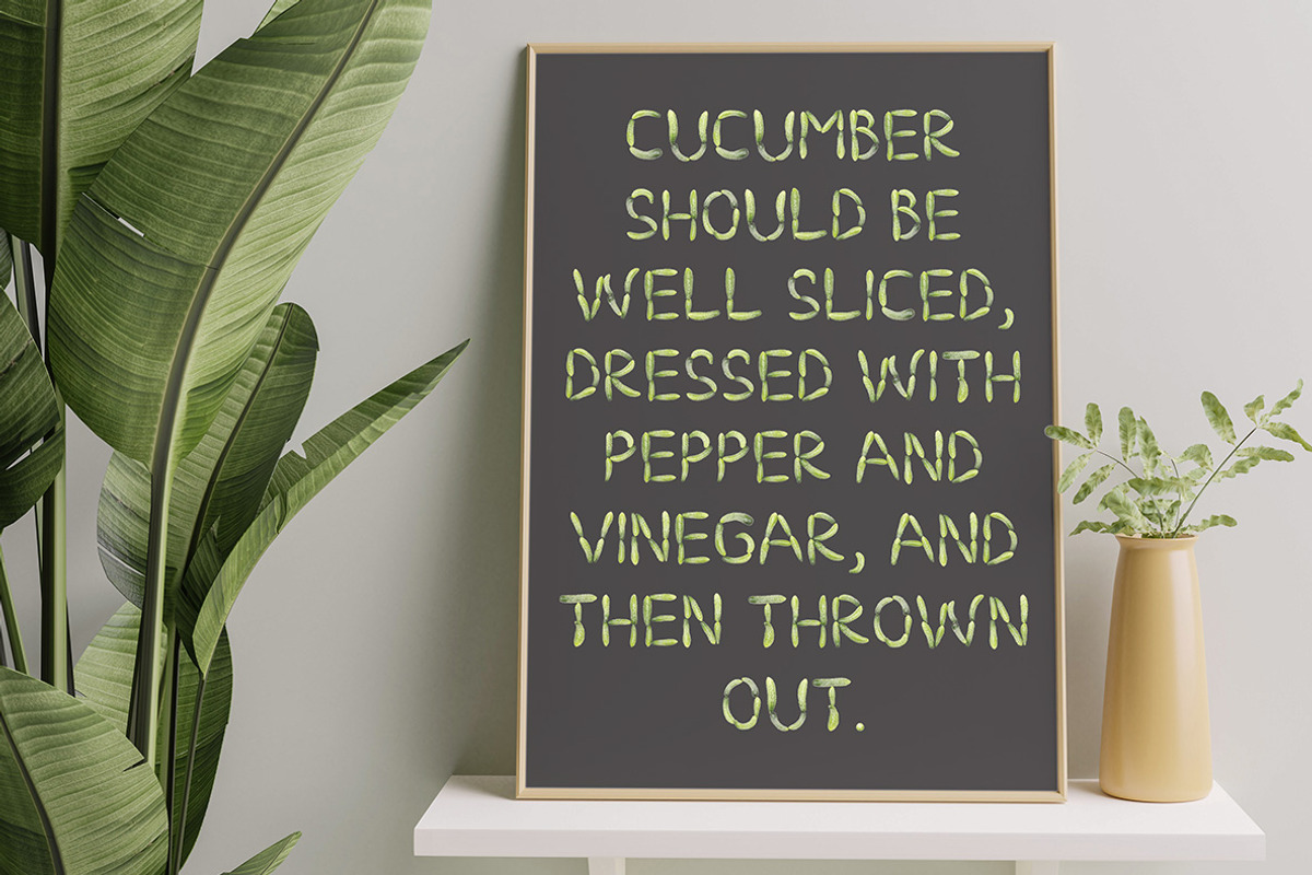 Cucumber Font, a Serif Font by Handmadefont (Photo 5 of 8)