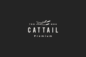 Cattail Hipster Vintage Logo Vector