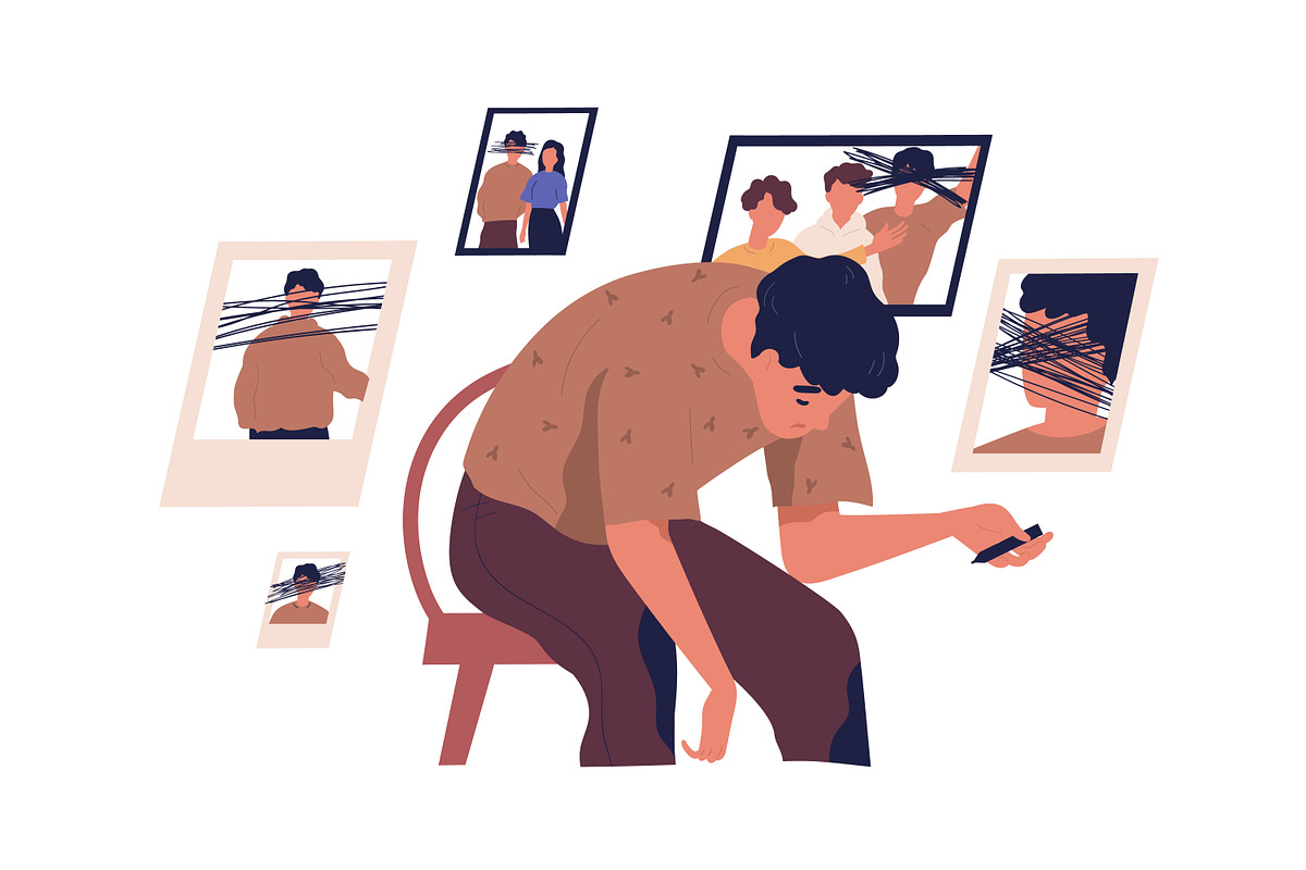 People with inner conflict concept, a Person Illustration by Good Studio (Photo 7 of 7)