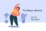 Fat Woman Workout, a Healthcare Illustration by Art Zooted (Thumbnail 3 of 3)