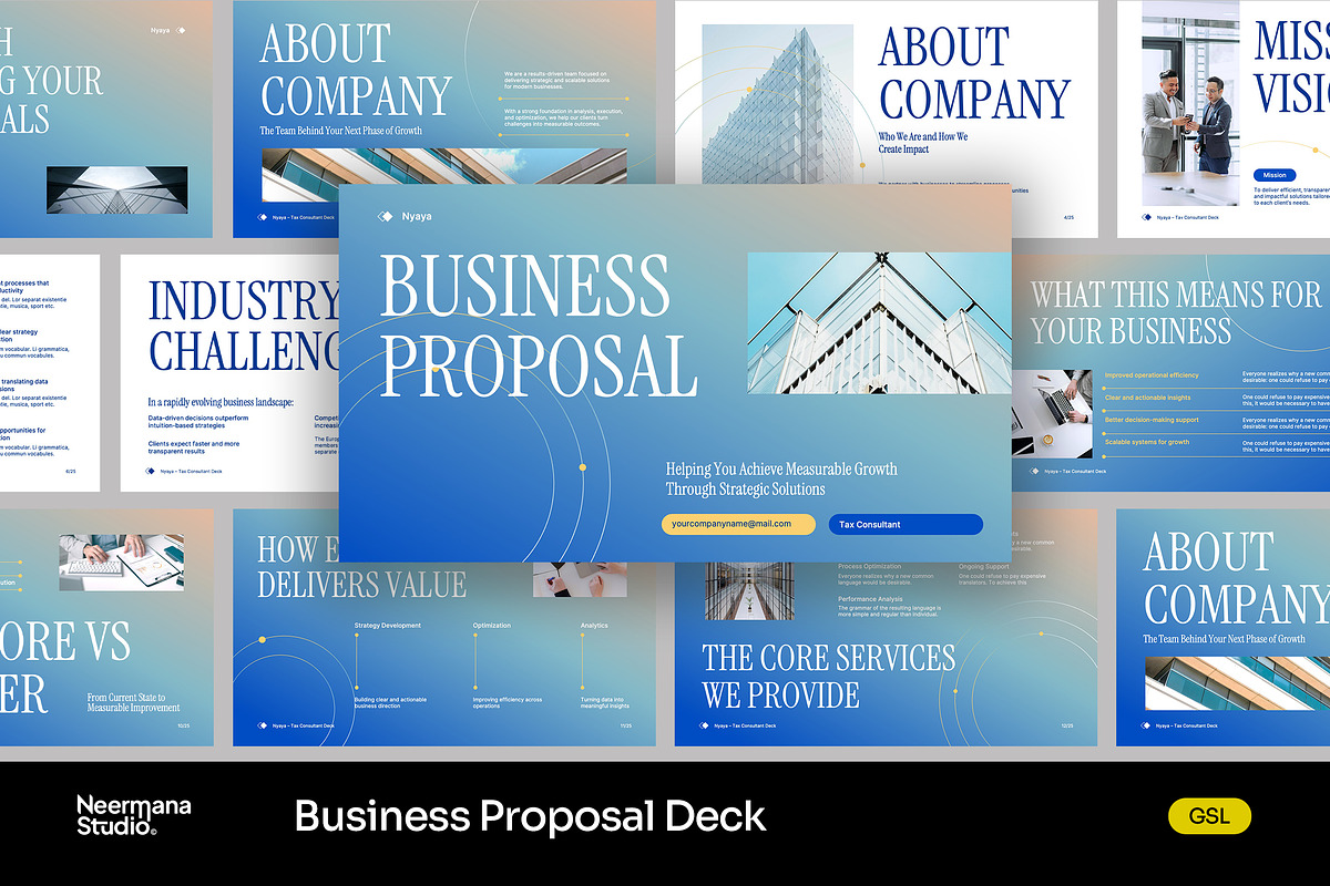 Gradient Business Proposal GSL, a Presentation Template by Neermana (Photo 1 of 4)