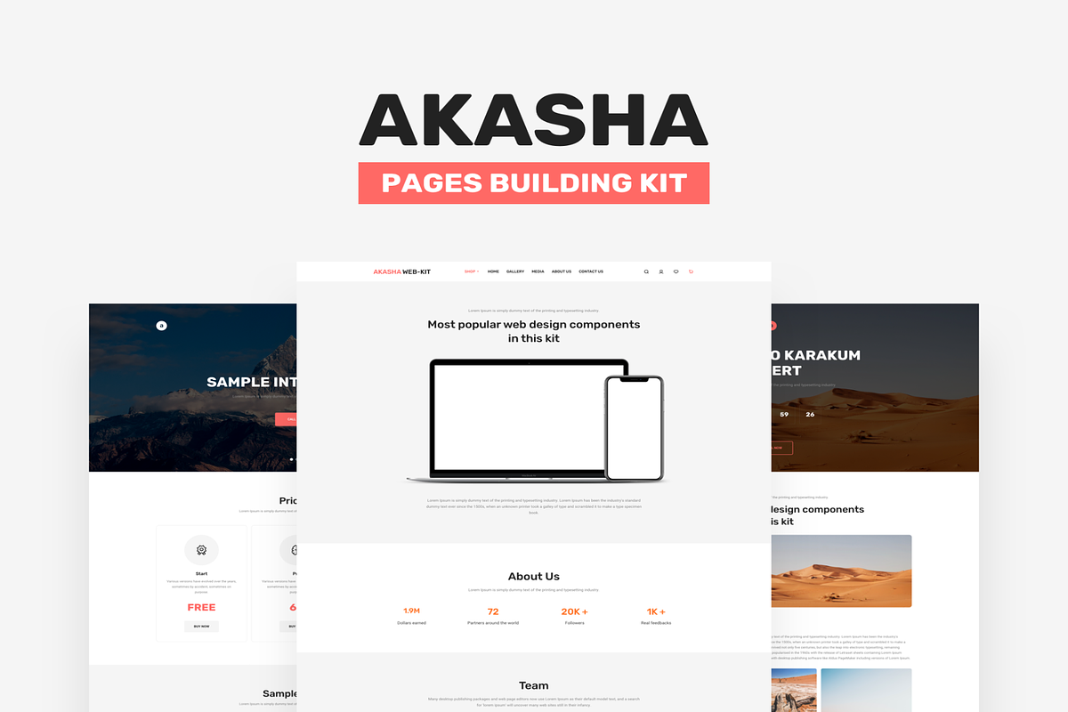 Pages Building Kit, an UI Kit Template by Lumina_ui_ux202 (Photo 1 of 8)