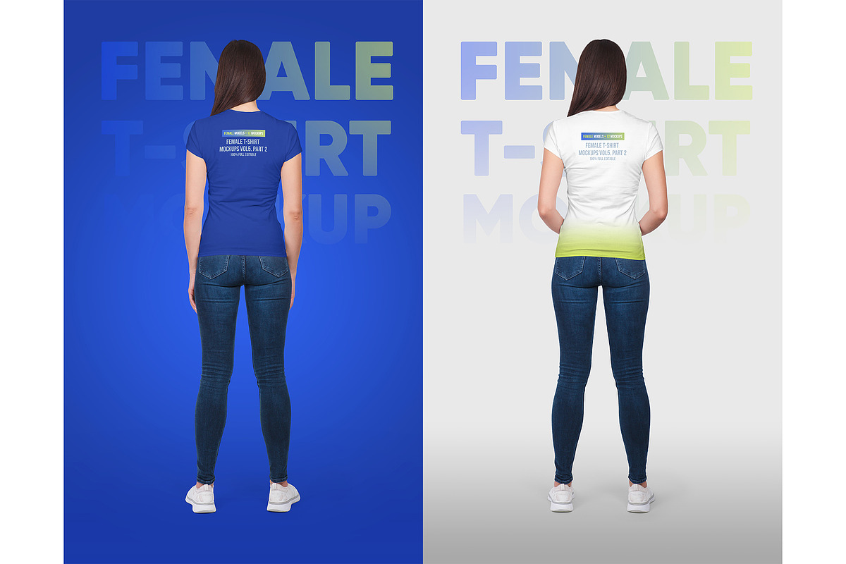 Female T-Shirt Mockups Vol 5 Part 2, a Shirt Mockup by Hi, Mock-Up! (Photo 9 of 10)