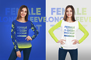 Female Long Sleeve T-Shirt Mockups, a Shirt Mockup by Hi, Mock-Up! (Thumbnail 6 of 9)