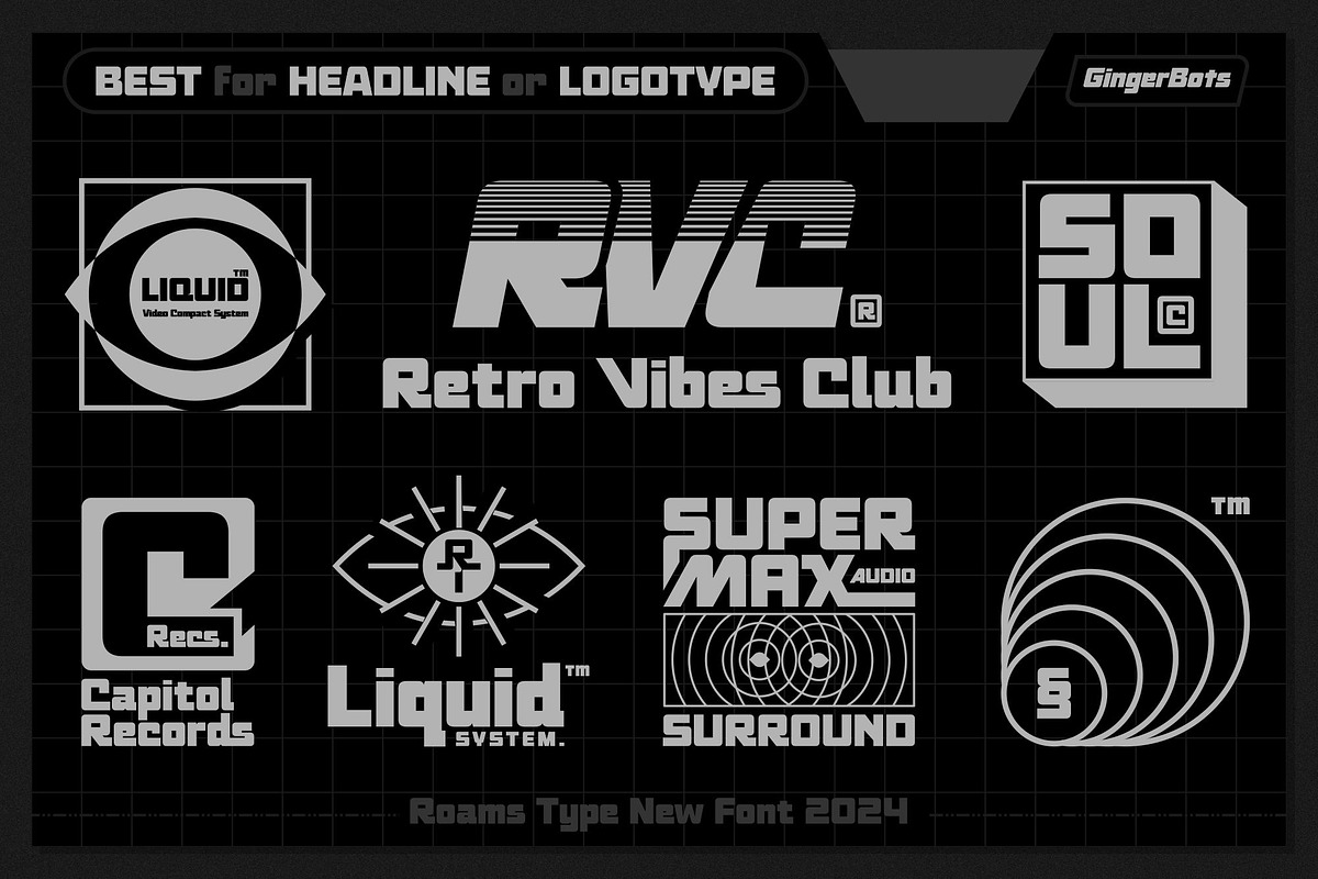 Ginger Bots - 80’s VHS Typeface, a Sans Serif Font by Roams Type (Photo 4 of 10)