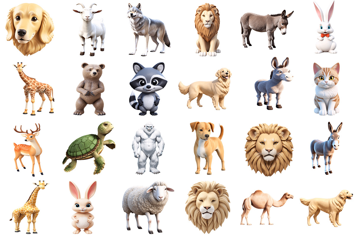 3D Animal Png, an Illustration by Forhadx5 (Photo 4 of 9)