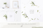 The Olive & White mockup Bundle, a Print Template by White Hart Co. (Thumbnail 3 of 4)