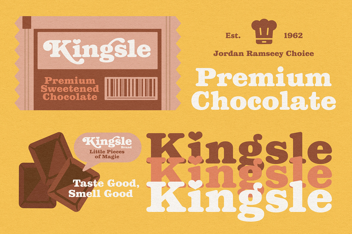 Carolinade - Retro 70s Font, a Font by Spencer & Sons Co. (Photo 6 of 10)