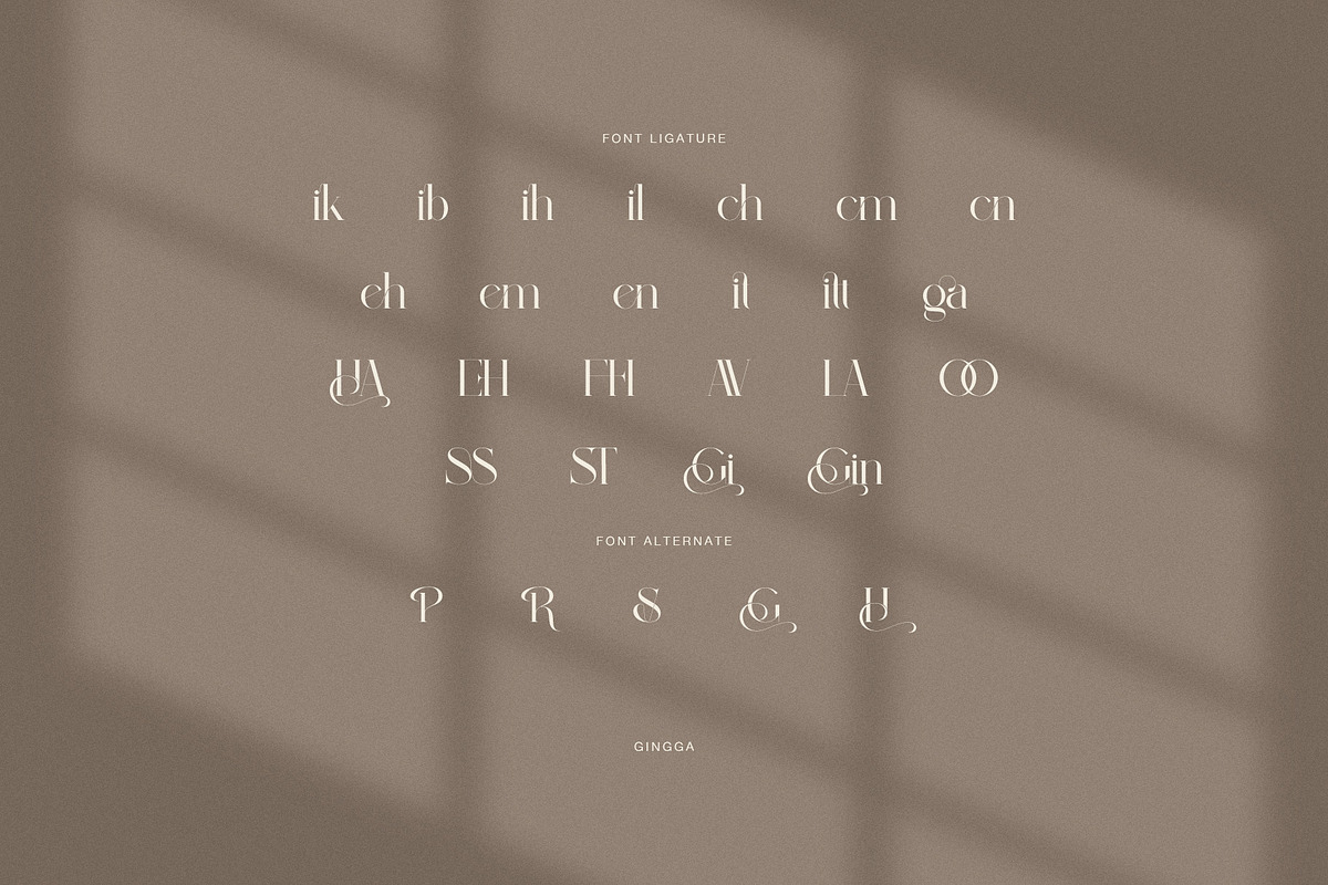 Gingga Elegant Serif Font, a Serif Font by Perfectype (Photo 8 of 8)