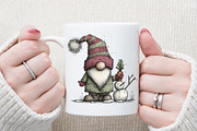 Whimsical Christmas Gnome Clipart, an Illustration by Sublimation Artist (Thumbnail 5 of 6)