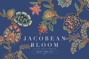 Jacobean Bloom Prints & Motifs