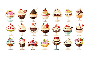 Cartoon ice cream. Vanilla caramel, a Food Illustration by Stock-Smart-Start