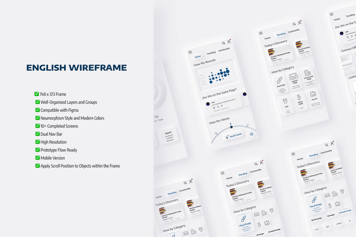 Soft UI- Neumorphism UI Kit, an UI Kit Template by Bareen (Photo 2 of 5)