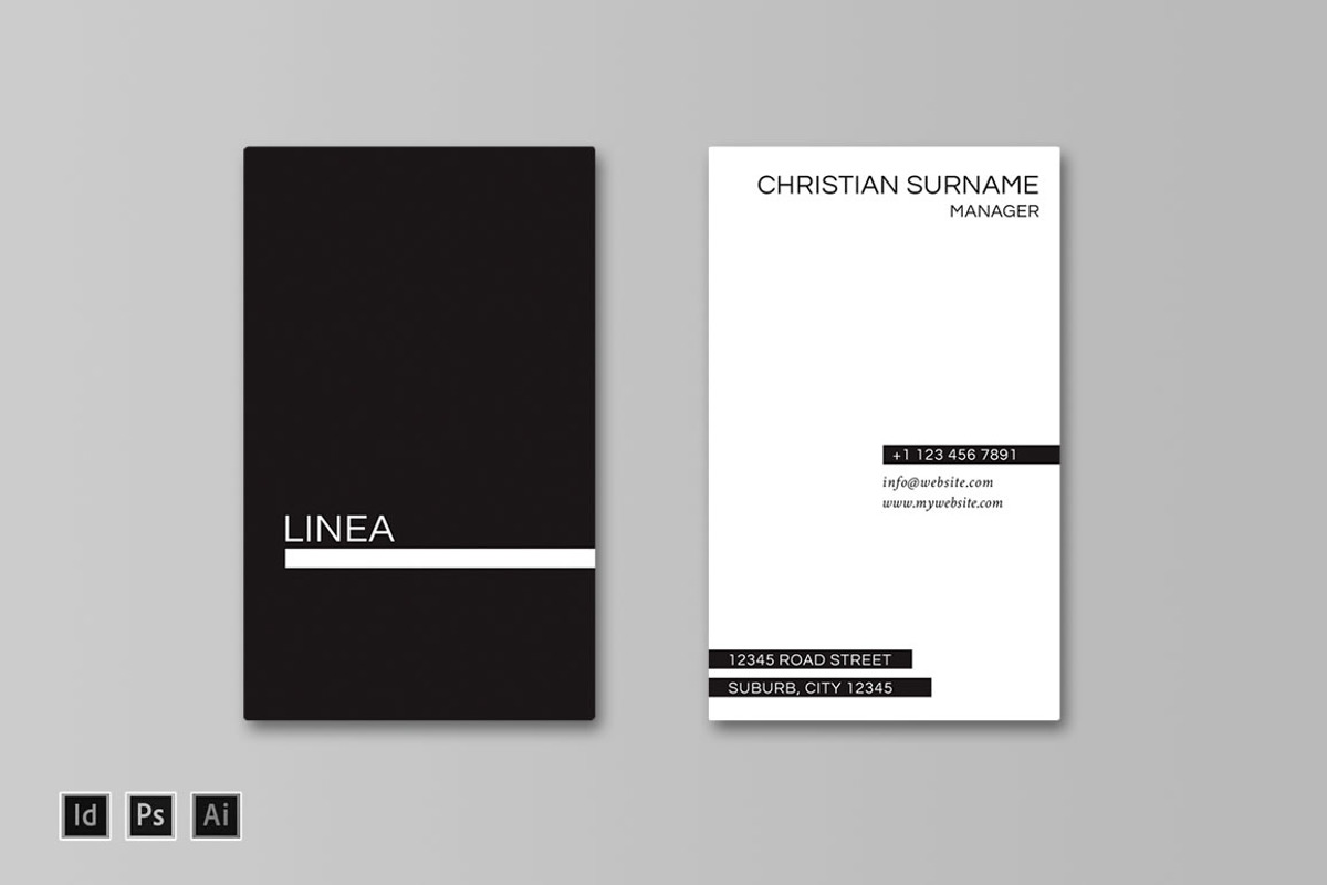 LINEA Business Card Template, a Business Card Template by Nectarine (Photo 2 of 3)