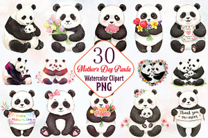 Mother's Day Panda Sublimation Png, an Illustration by RobertsArt